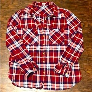 Charlotte Russe Plaid Long Sleeve Large